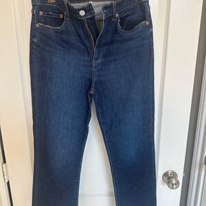Daze Shy Girl High Rise Crop Flare Jeans - raw hem - size 29